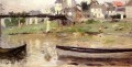 Barcos en el Sena pintores impresionistas Berthe Morisot